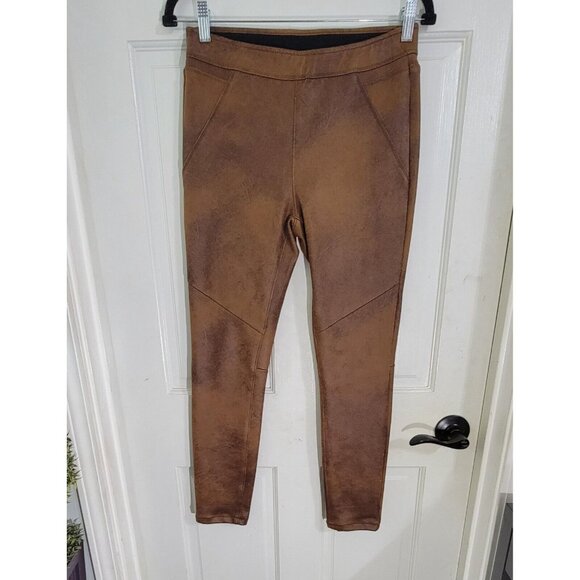 Free People Womens Brown Never Let Go Faux Leather Brown Pull On Pants‎ Size 6 - Picture 4 of 13